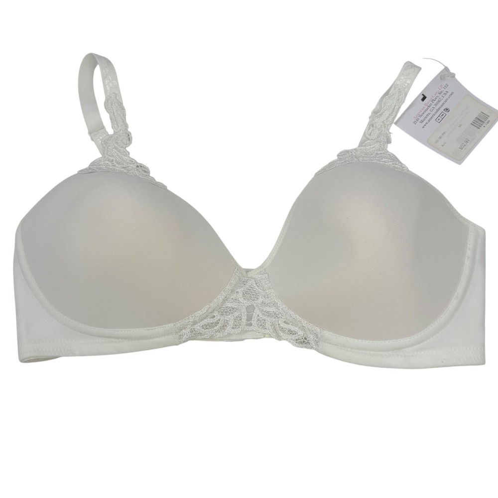 NWT American Breast Care‎ White Wire-Free Masectomy Bra 36C Post Surgery Lace